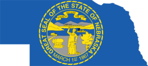 Nebraska Outline With Flag Clip Art